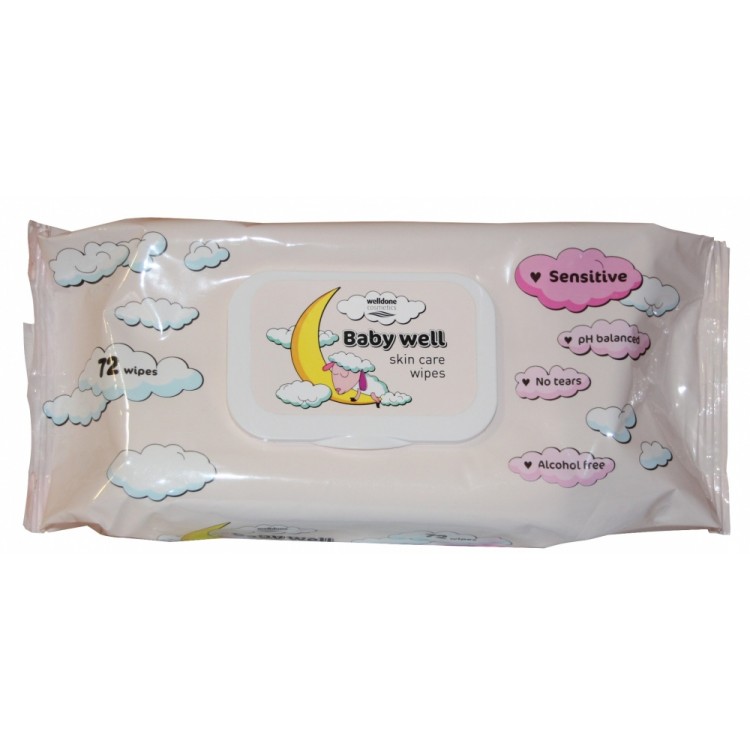 Baby Well vlhčené utierky - SENSITIVE